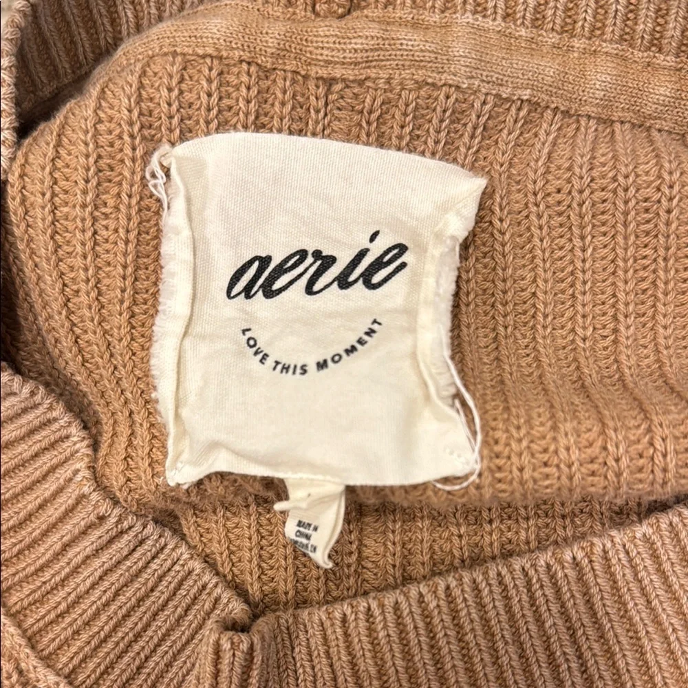Aerie Tan Ribbed Sweater - Picture 3 of 3